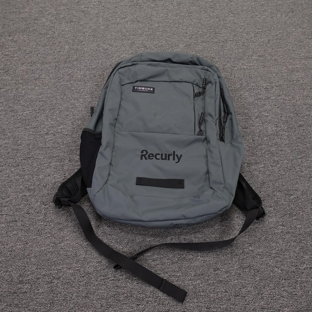 Timbuk2 Backpack Gray 19in Laptop Mens Travel Work Recurly Logo Daypack Bag